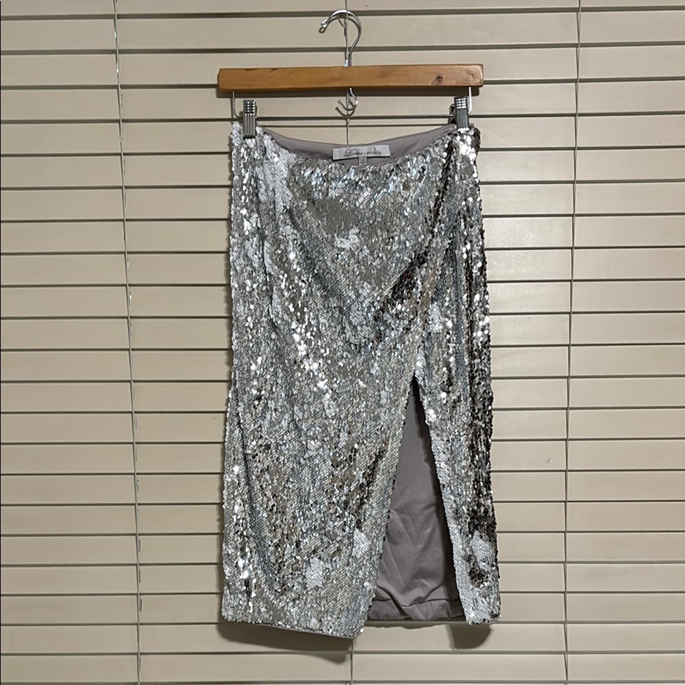 Silver Sequin Women's Skirt